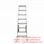 Aluminum double sided ladder 8 steps