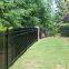 powder coated crimped spear tubular fence commercial border fencing