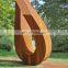Landscape garden corten steel sculpture
