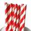 100/250/500 Red green Striped Chevron Paper Straws Disposable Event Party Supply