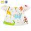 Vintage Baby Girls Clothes Peach Floral Printed Design Cotton Top Trendy Kids Girl Shirts