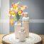 Cylinder Crack Distressed White Rustic Farmhouse Office Living Room Ceramic porcelain Flower Vases for One Flower Home Decor