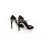 Women black pumps high heels rhinestones sandals shoes