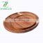 Natural Wooden Kitchenware Products Acacia Food Serving Reusable Wood Plate For Dinnerware