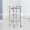 Beauty Salon Spa Rolling Trolley 3 Storage Trays With Dryer Holders