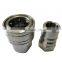 Hot sale High flow Non-valve 3/8 inch brass ST Hydraulic quick coupler for high pressure washer machine