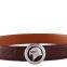 Eagle Head Belt Male Ostrich Grain Cowhide Leather Belt With Diamond Eagle Head Stainless Steel Buckle