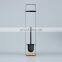 Multifunctional Powder Coating Black Bamboo Standing Toilet Roll And Toilet Brush Holder Set