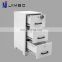 JIMBO customized white steel 3 flat metal mobile filing cabinet with drawer