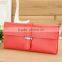 Stock Wholesale 7 Colors High Quality Pure Solid Color Pantent PU Leather Hasp Women Lady Female Belt Clip Wallet