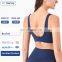 High Impact Custom Logo Solid Color Sports Bra Crop Top Adjustable Yoga Bra