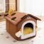 Lovely design high quality plush cat nest cat bed comfortable warm breathable