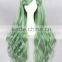 wholesale 80CM long green Lolita wave women fashion synthetic hair party wig