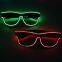 Party Decoration Black Lens USB Charging EL Light up Sunglasses Wireless Rechargeable LED Glasses