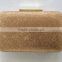 beige gold velvet lining crystal stone evening bag made in China