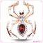 2015 fashion hot sale fashion brooch diamond big spider brooch gold brooch
