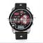 2015 morden style double movement factory man metal multiple time zone analog digital watch china wholesale