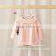 2015 Korean Style Long Sleeve Round Collar Cardigan Fancy Baby Girl Clothes