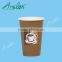 Compostable PLA coated paper coffee cup