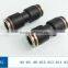Plastic and brass pneumatic Tee fittings/push in fittings