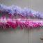 Mixed Colors Turkey Chandelle Feather Boa With Iridescent Lurex Decorations