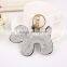 New Fashion PU Crystal Dog Pendant Key Chain Car Docoration Accessories Women Bag Accessories Fashion Jewelry Gift