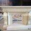Contemporary carved fireplace surround