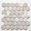 Timber White Hexagon Marble Mosaic Tiles on huge quantity supply