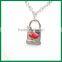 Key Lock Double Heart Necklace