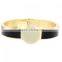Gold Enamel Bangle Bracelet For Monogram Hinged Enamel Bangle