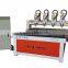 Hot sale QL- 9080 Independent 4 spindles 3d rotary carving cnc router wood price good