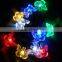Colorful solar strip light with 10 butterfly Led +4.5M lenght Cable using for christmas,festival decoration