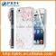 Set Screen Protector And Case For Iphone 5 , Hard Plastic Diamond Flower Beautiful Mobile Phone Back Cover