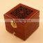 2016 high quality wood square Fragrance box,red wood material Fragrance box