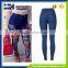 Western personality beggar hole torn streets of paragraph waist Slim stretch women large size jeans trousers
