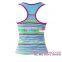Luxury Wholesale Colorful Stripe Print Mesh Splice Sexy Swimwear Women Bikini