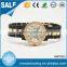 Popular ladies rose gold alloy case diamond circle fashion watch new