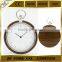 wood case inner alloy case analog quartz 3 hands wood pocket watch chain