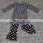 new design fall winter wear cotton chevron top halloween pumpkin boutique outfits