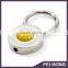 Hot sales fancy zinc alloy round shape lock keychain