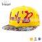 fashion 100% acrylic womens 6 panel floral brim cap