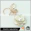 Megneic elegant woman pearl metal rhinestone keychain flower design plastic acrylic key ring for woman                        
                                                                                Supplier's Choice
