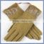 Factory Promote Cashmere Glove With Lace and rabbit Fur Cuff /Lady Cashmere Glove