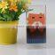 350ml Factory Price Clear Square Heat-Resisting Glass Tea Cup With Decal Logo Drinkware