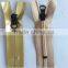 #5 nylon gold chain zipper for winter jacket