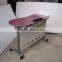 Pink nail salon manicure table