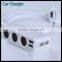 3-Socket Cigarette Lighter Outlet Splitter 4 Port Usb Car Charger For Mobile Phone