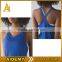 Fitness yoga tank top with built in bra inside cross back wholesale ladies tank top yoga wear