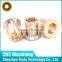 Small batch available OEM cnc machining China brass shoulder bushing