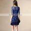 2016 great quality dress fashion,short bodycon lace embroidered dress